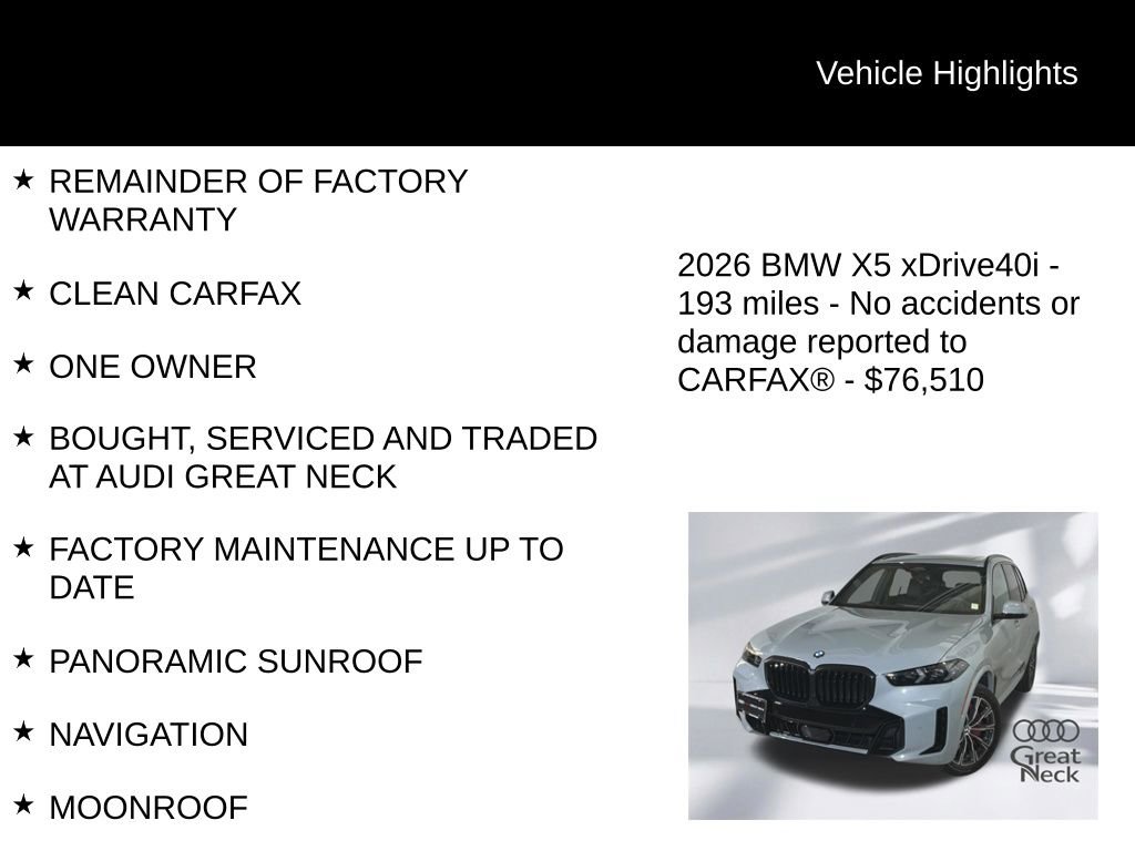 Used 2026 BMW X5 xDrive40i AWD/4WD image 9