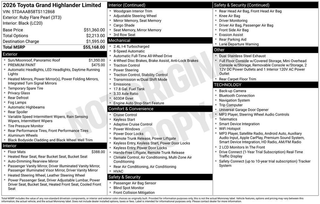 Used 2026 Toyota Grand Highlander AWD image 26