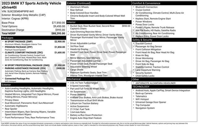 Used 2023 BMW X7 xDrive40i w/ M Sport Package image 2