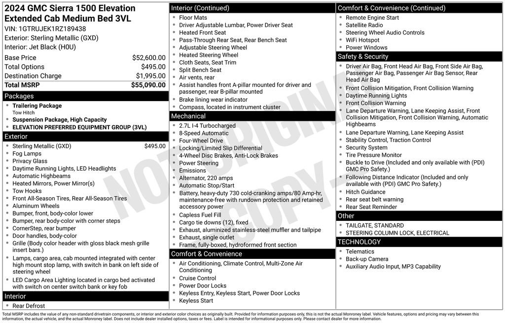 Used 2024 GMC Sierra 1500 Elevation AWD/4WD image 40