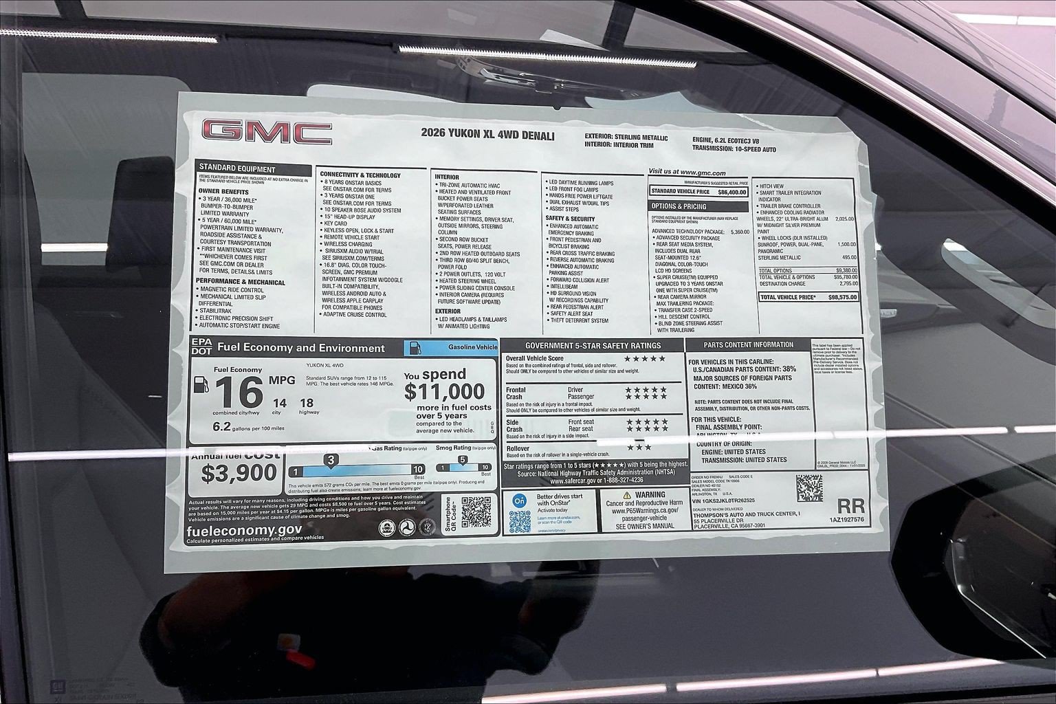 New 2026 GMC Yukon XL Denali w/ Advanced Technology Package AWD/4WD image 21