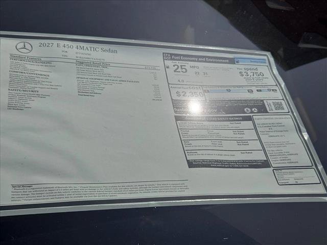 New 2027 Mercedes-Benz E 450 4MATIC Sedan image 13