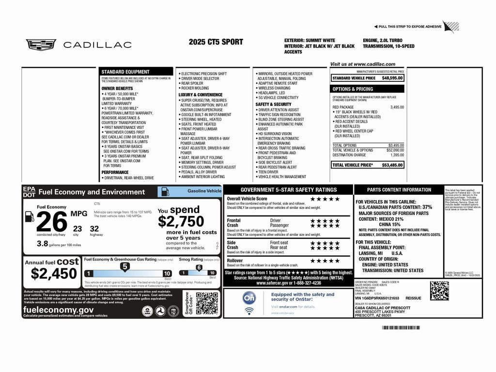 Used 2025 Cadillac CT5 Sport image 2