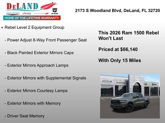 New 2026 RAM 1500 Rebel w/ Rebel Level 2 Equipment Group image 18