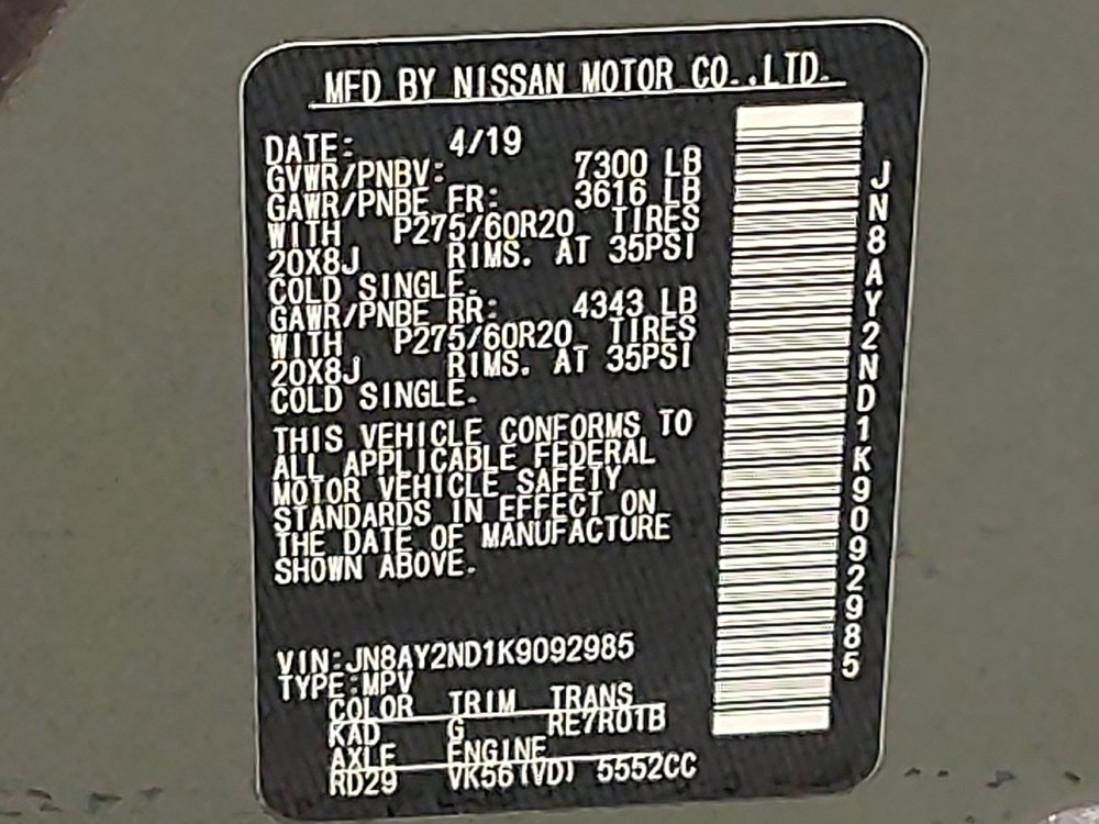 Used 2019 Nissan Armada SL w/ Premium Package RWD image 33