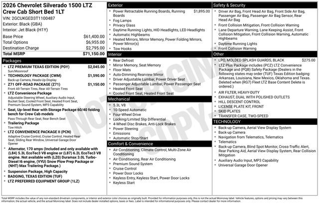 Used 2026 Chevrolet Silverado 1500 LTZ w/ LTZ Premium Texas Edition image 10