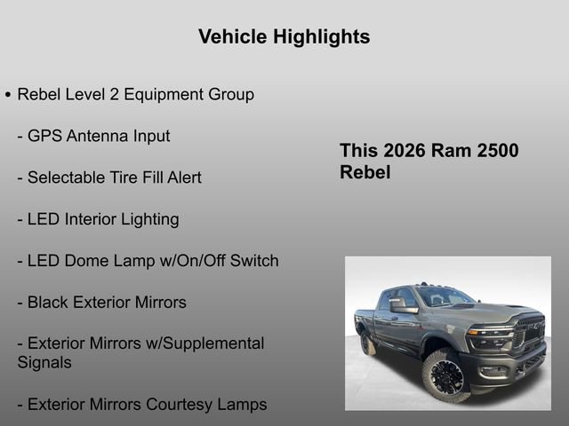 New 2026 RAM 2500 Rebel w/ Rebel Level 2 Equipment Group image 15