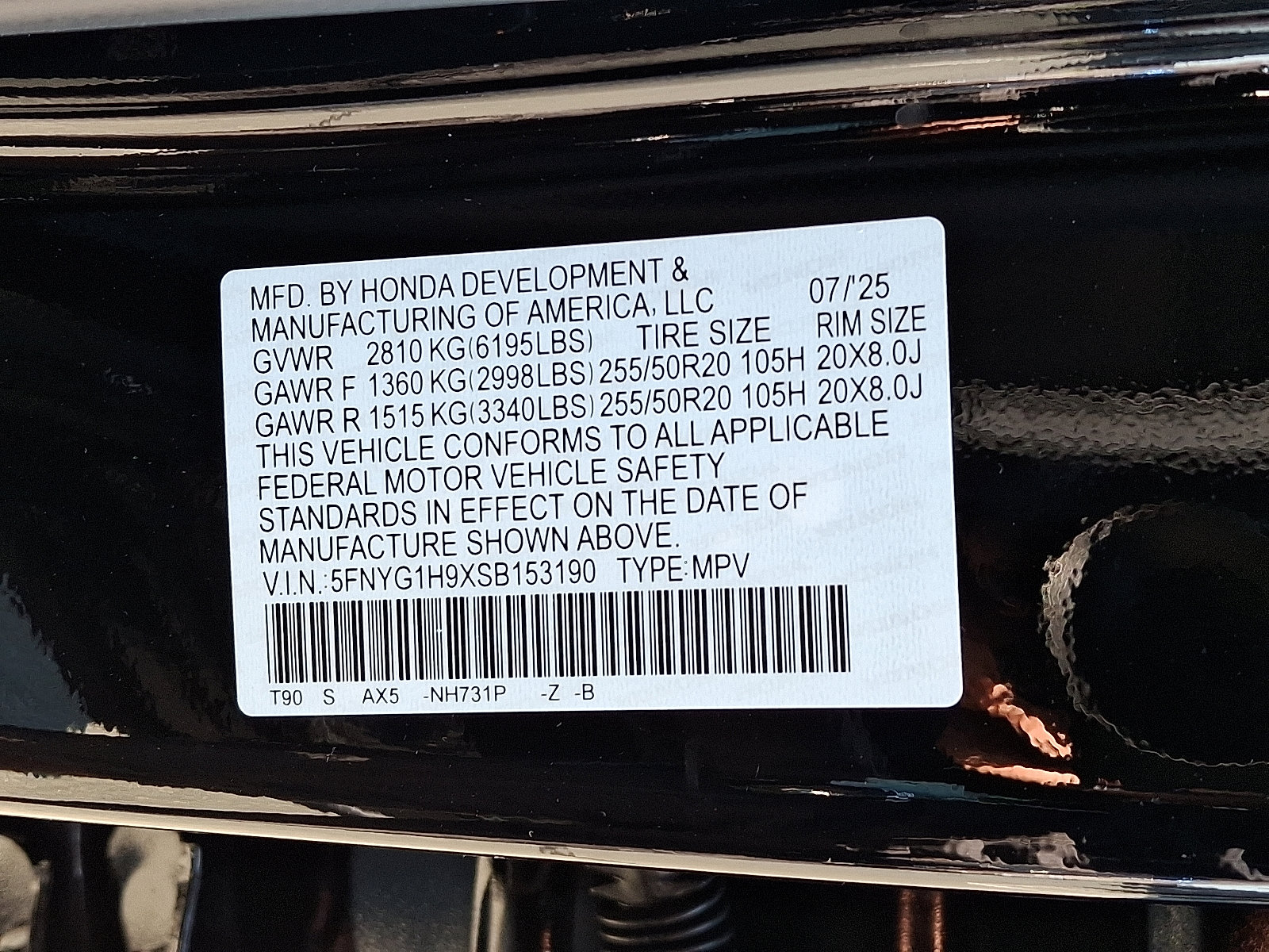 New 2025 Honda Pilot Black Edition image 10