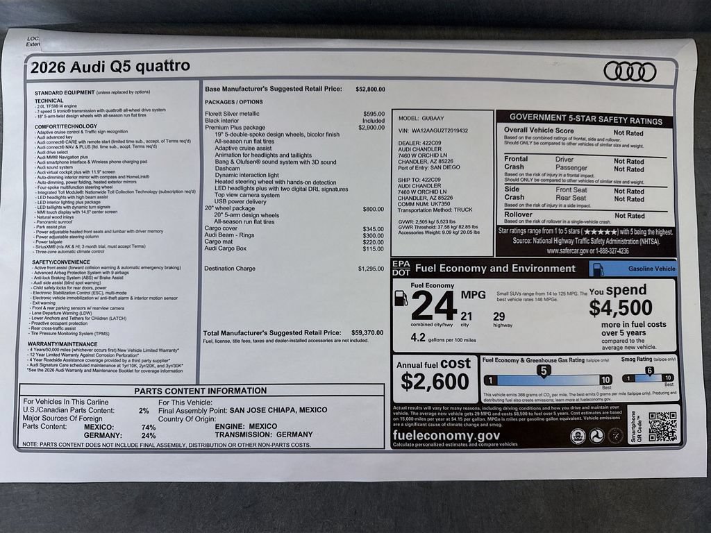 Used 2026 Audi Q5 Premium w/ Premium Plus AWD/4WD image 9