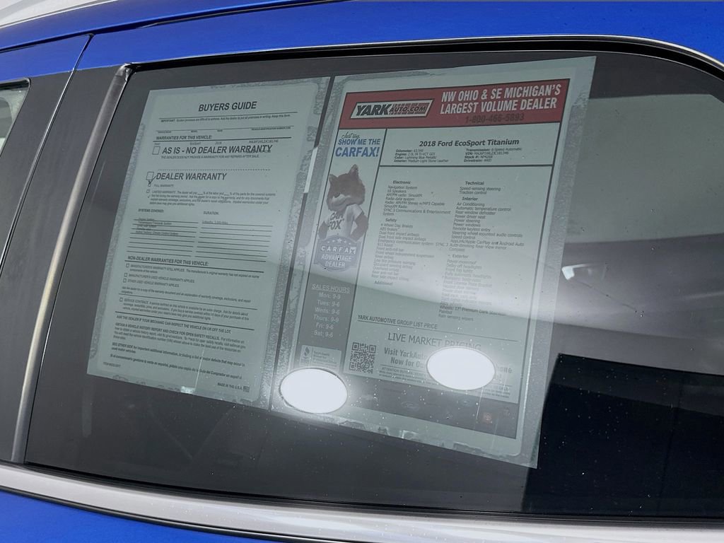 Used 2018 Ford EcoSport Titanium AWD/4WD image 13