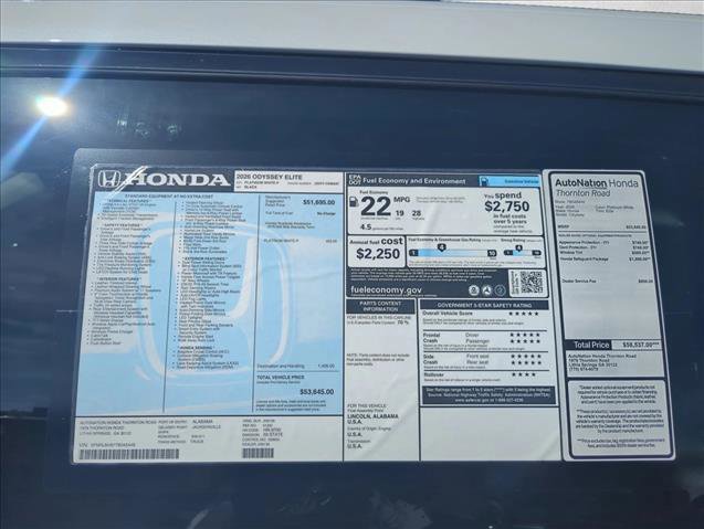 New 2026 Honda Odyssey Elite image 22