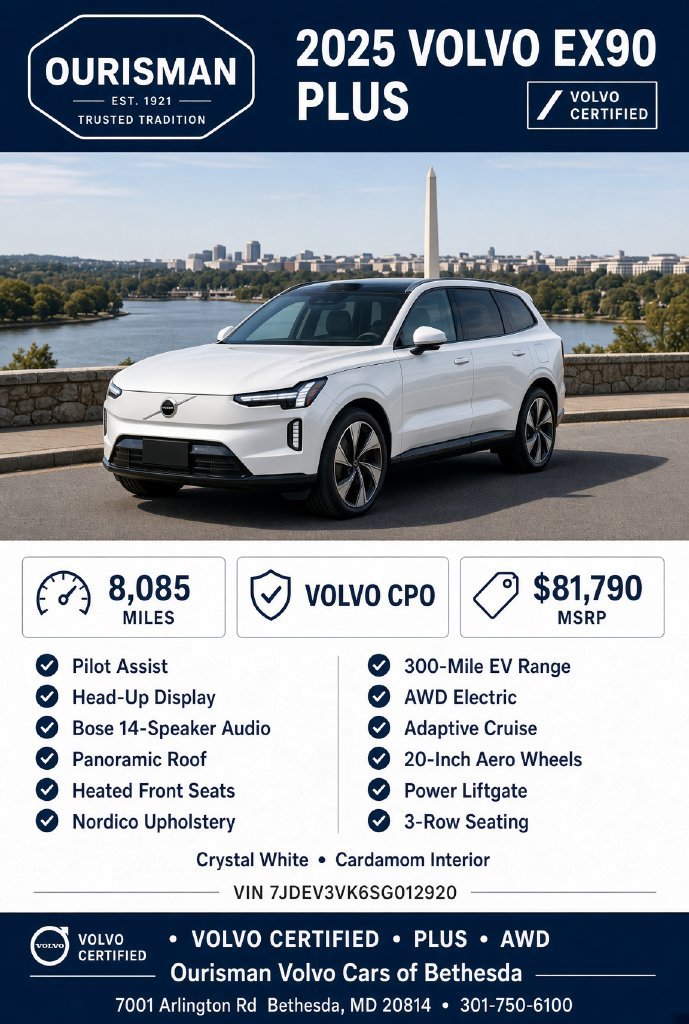 Certified 2025 Volvo EX90 Plus AWD/4WD image 2