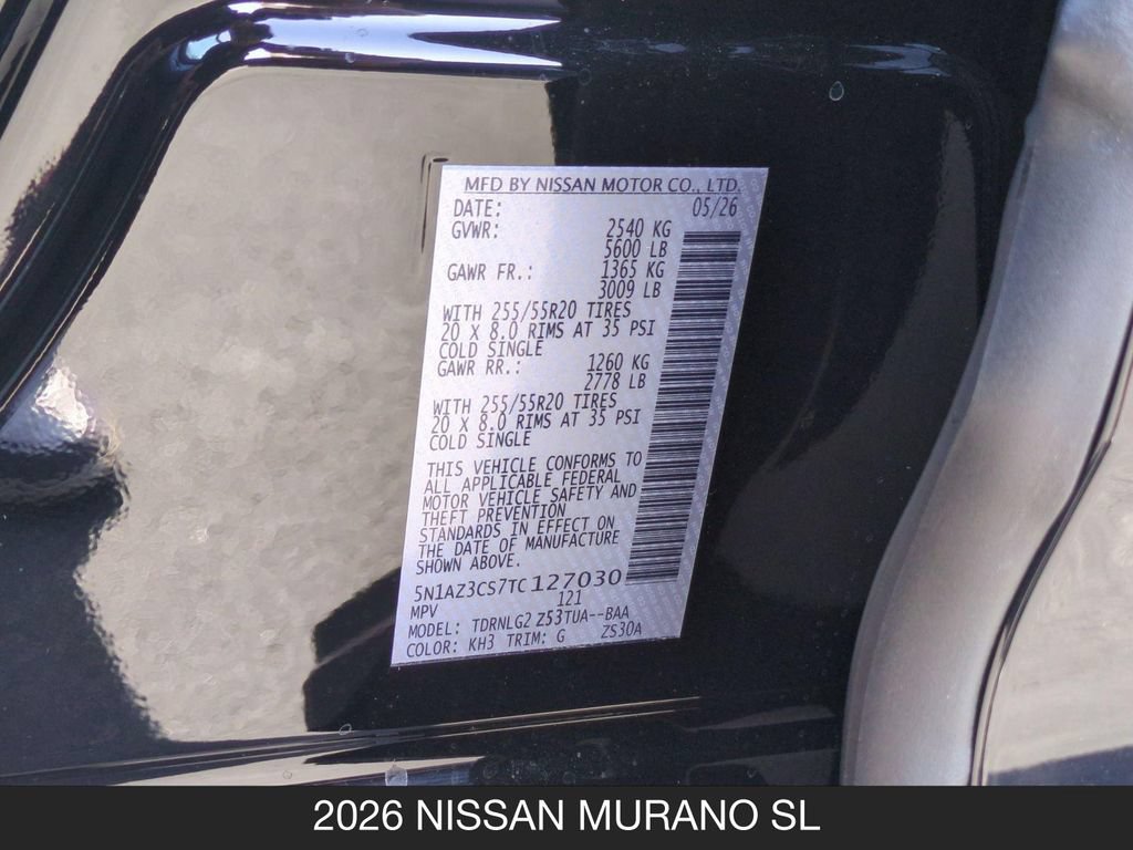 New 2026 Nissan Murano SL AWD/4WD image 26