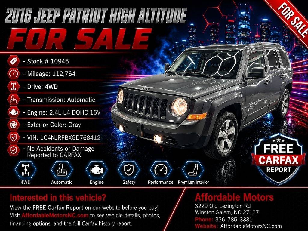 Used 2016 Jeep Patriot High Altitude