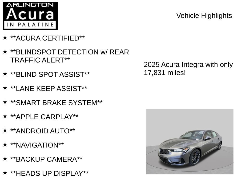 Used 2025 Acura Integra A-Spec w/ Technology Package FWD image 7