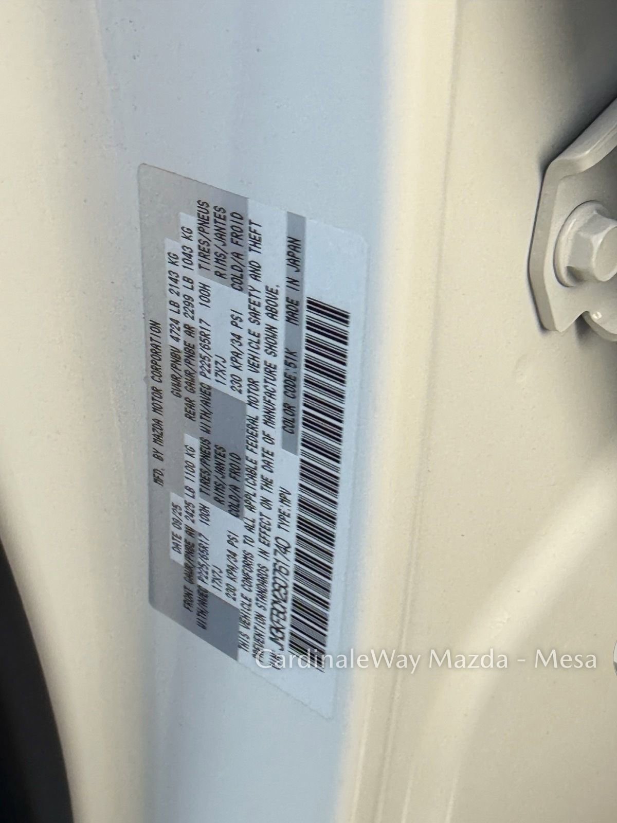 Used 2025 MAZDA CX-5 AWD 2.5 S w/ Preferred Package image 15