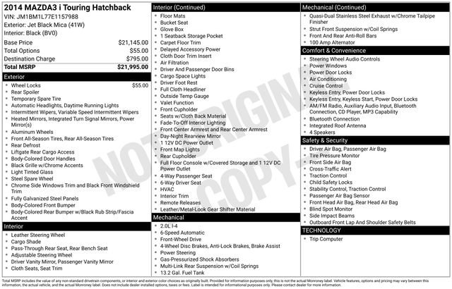 Used 2014 MAZDA MAZDA3 i Touring image 35