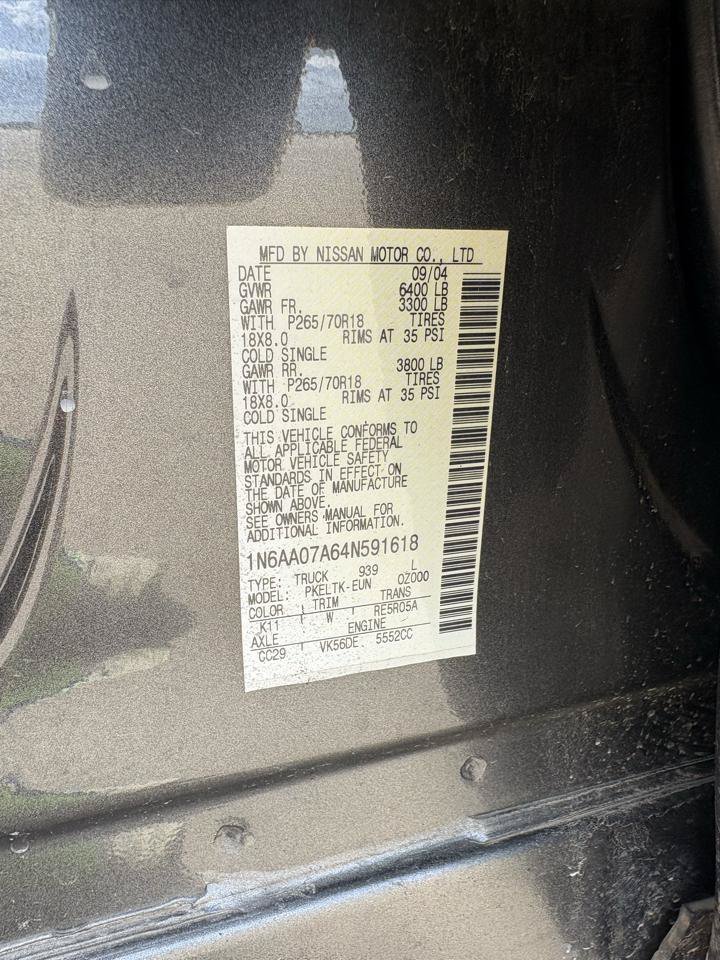 Used 2004 Nissan Titan SE RWD image 24