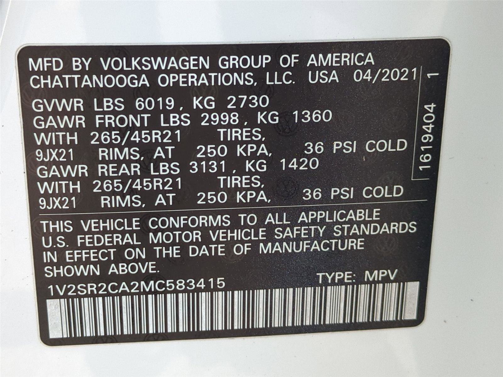 Used 2021 Volkswagen Atlas SEL R-Line AWD/4WD image 25