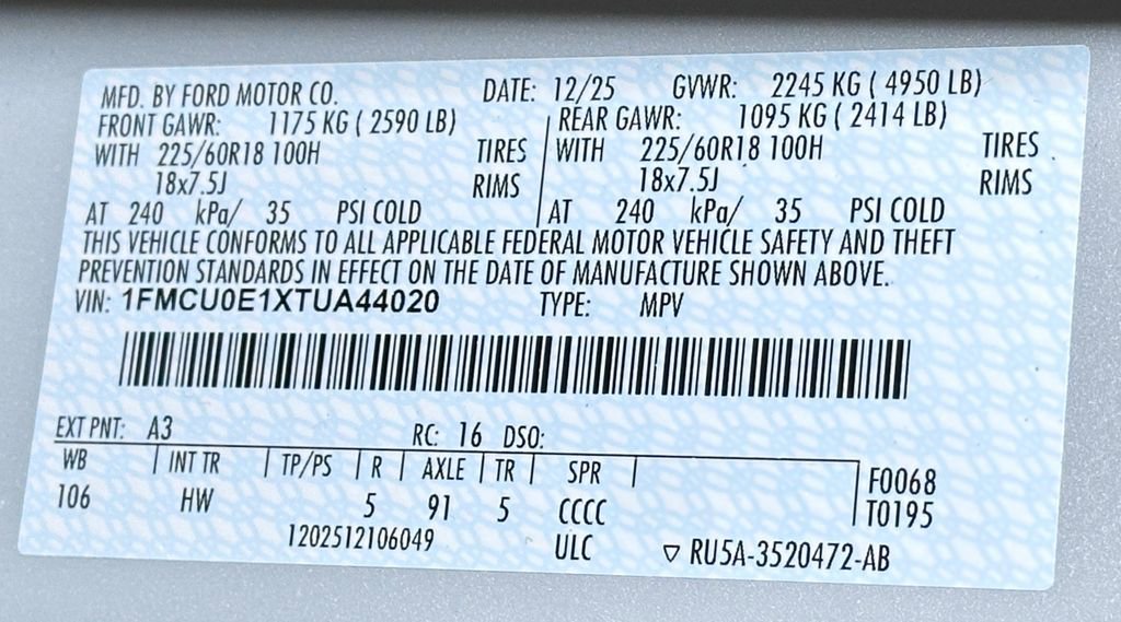 New 2026 Ford Escape SE image 44