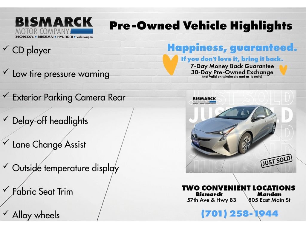 Used 2017 Toyota Prius Two w/ Prius Two Safety Plus Package FWD image 8