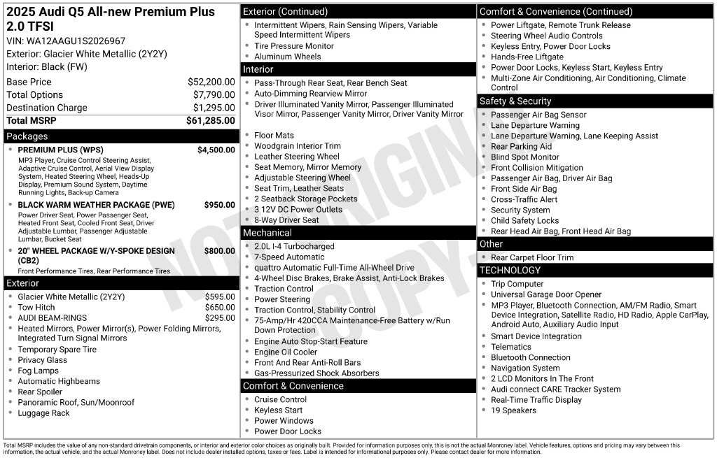 Certified 2025 Audi Q5 Premium Plus w/ Premium Plus AWD/4WD image 40