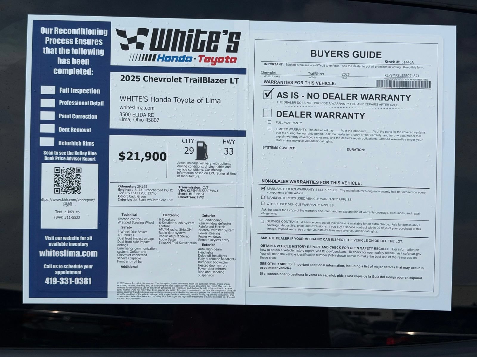 Used 2025 Chevrolet TrailBlazer LT w/ LT Cold Weather Package FWD image 28
