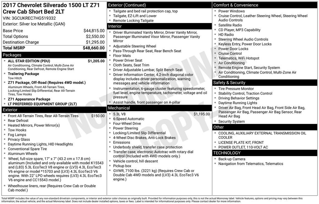 Used 2017 Chevrolet Silverado 1500 LT w/ All Star Edition image 6