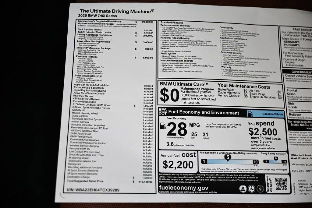 New 2026 BMW 740i 740i w/ Executive Package image 42