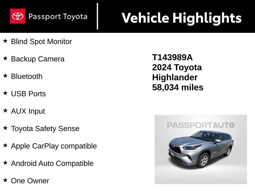 Used 2024 Toyota Highlander LE AWD/4WD image 12