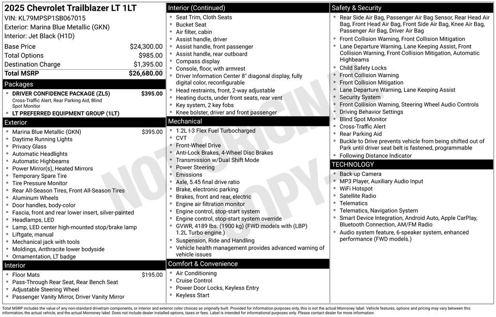 Used 2025 Chevrolet TrailBlazer LT w/ Driver Confidence Package FWD image 10