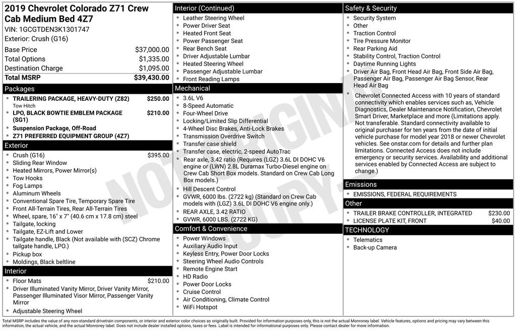 Used 2019 Chevrolet Colorado Z71 image 4