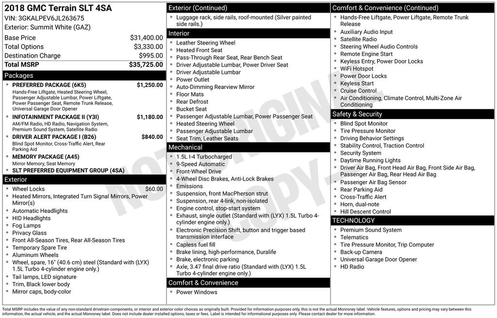 Used 2018 GMC Terrain SLT w/ Preferred Package image 6