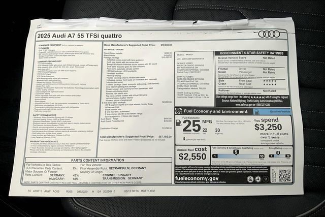 New 2025 Audi A7 3.0T Prestige image 13