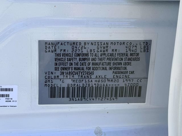 New 2026 Nissan Sentra SV w/ Floor Mat Package FWD image 24