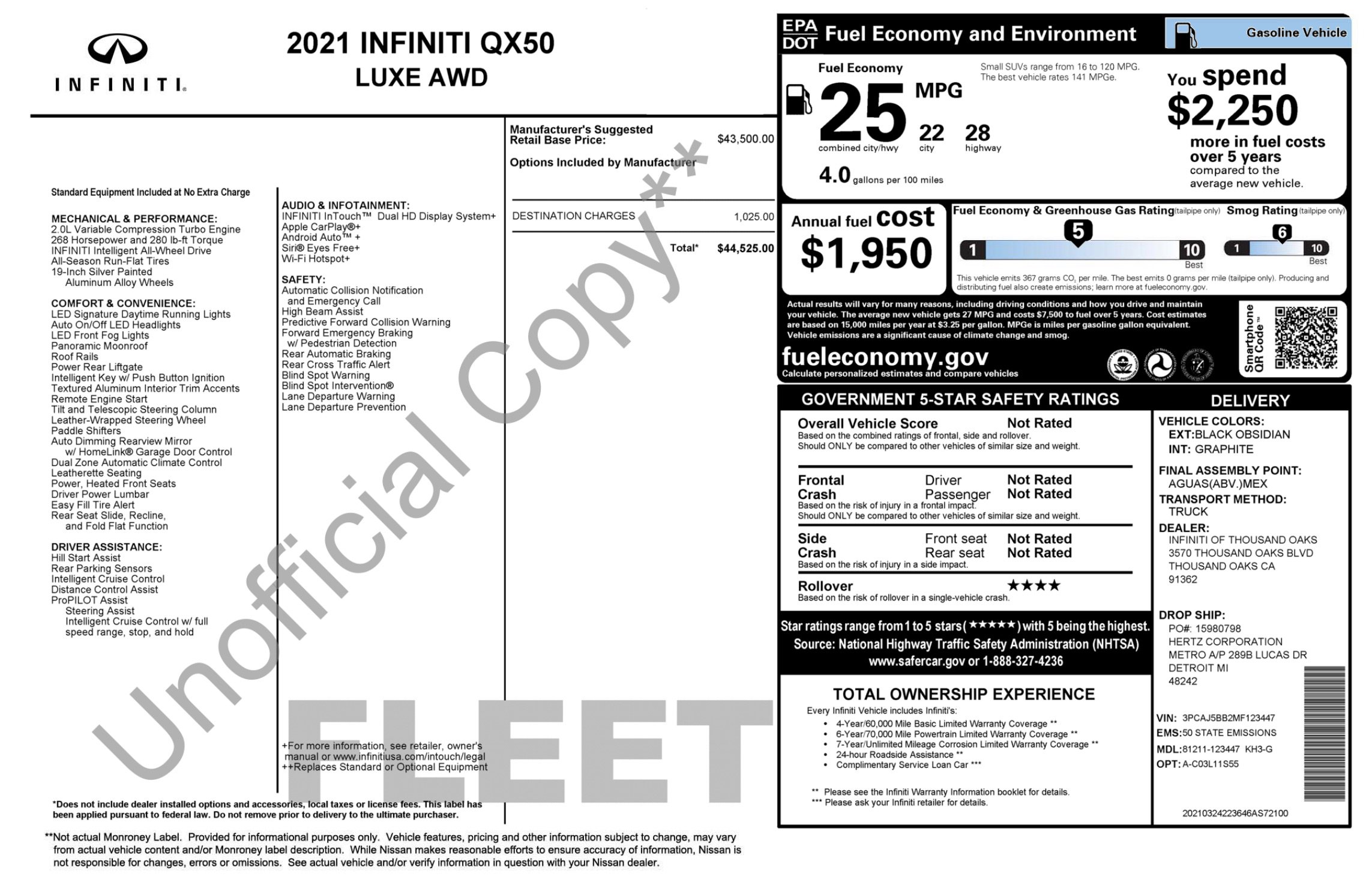 Used 2021 INFINITI QX50 Luxe AWD/4WD image 7