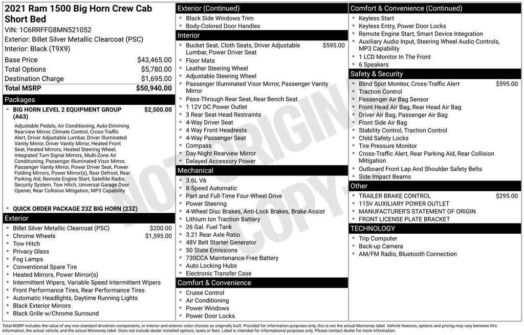Certified 2021 RAM 1500 Big Horn image 39