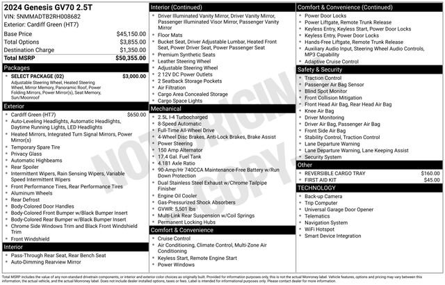 Used 2024 Genesis GV70 2.5T w/ Select Package image 29