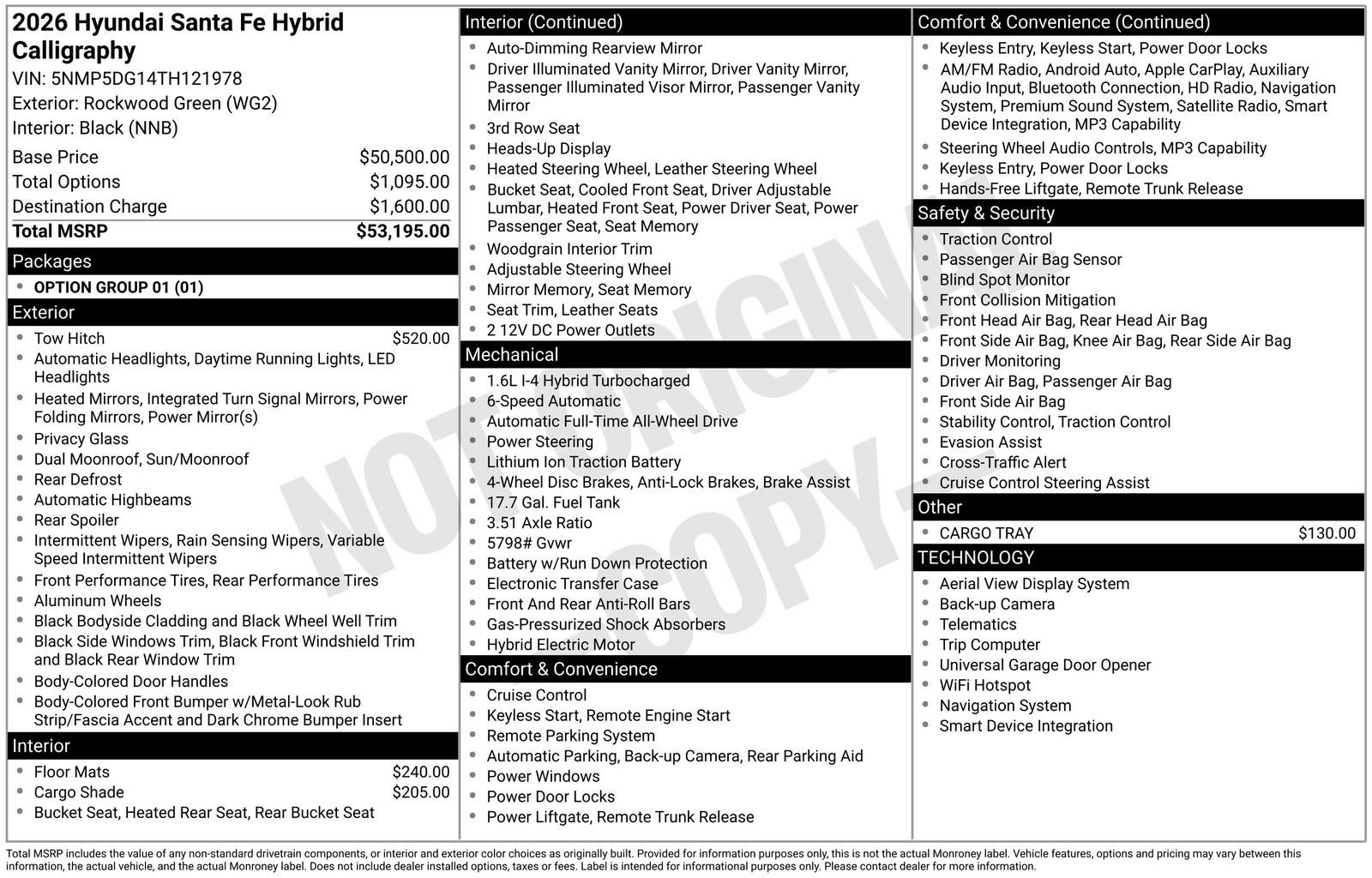 New 2026 Hyundai Santa Fe Calligraphy AWD/4WD image 20