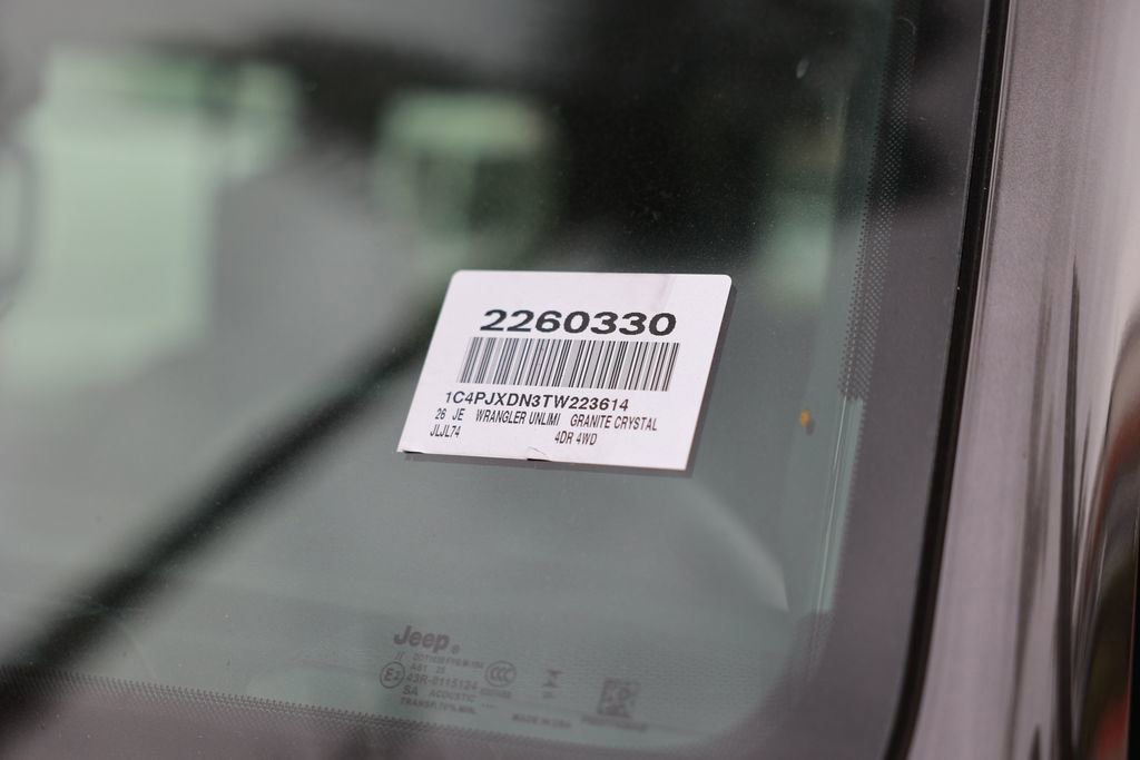 New 2026 Jeep Wrangler Unlimited Sport AWD/4WD image 36