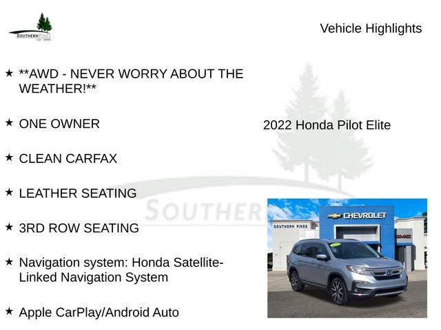 Used 2022 Honda Pilot Elite image 8