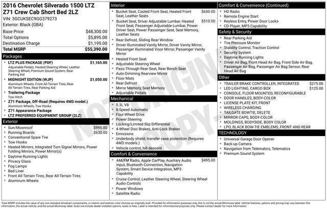 Used 2016 Chevrolet Silverado 1500 LTZ Z71 w/ LTZ Plus Package AWD/4WD image 25
