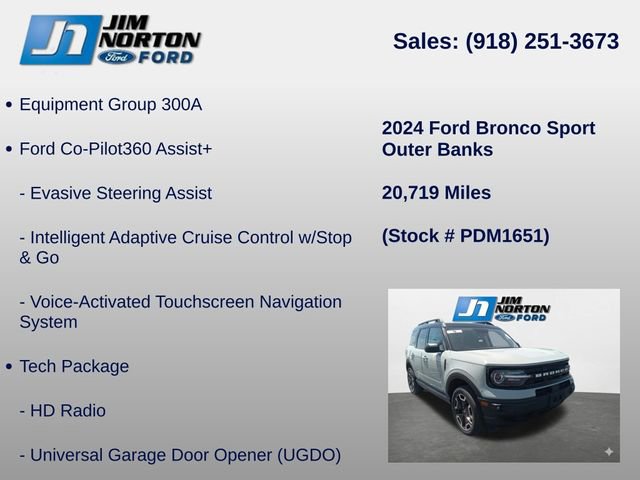 Used 2024 Ford Bronco Sport Outer Banks w/ Tech Package AWD/4WD image 8