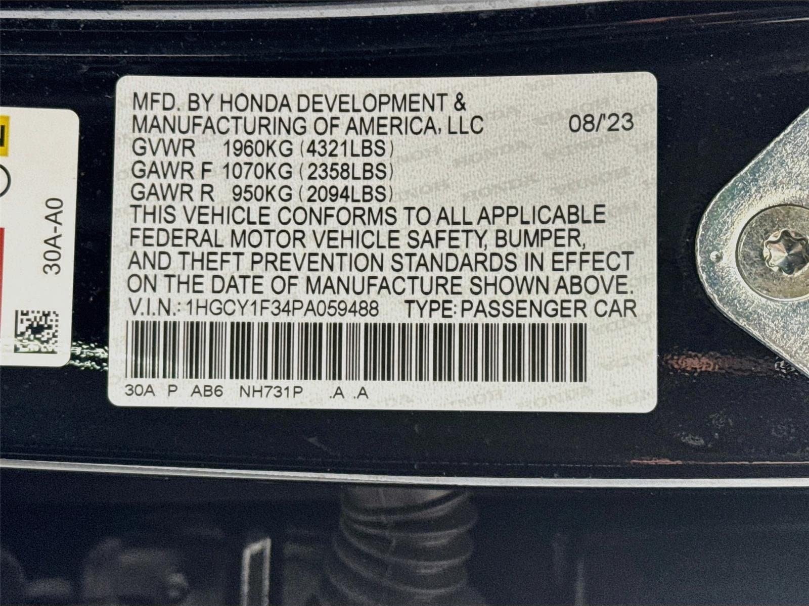 Used 2023 Honda Accord EX image 31