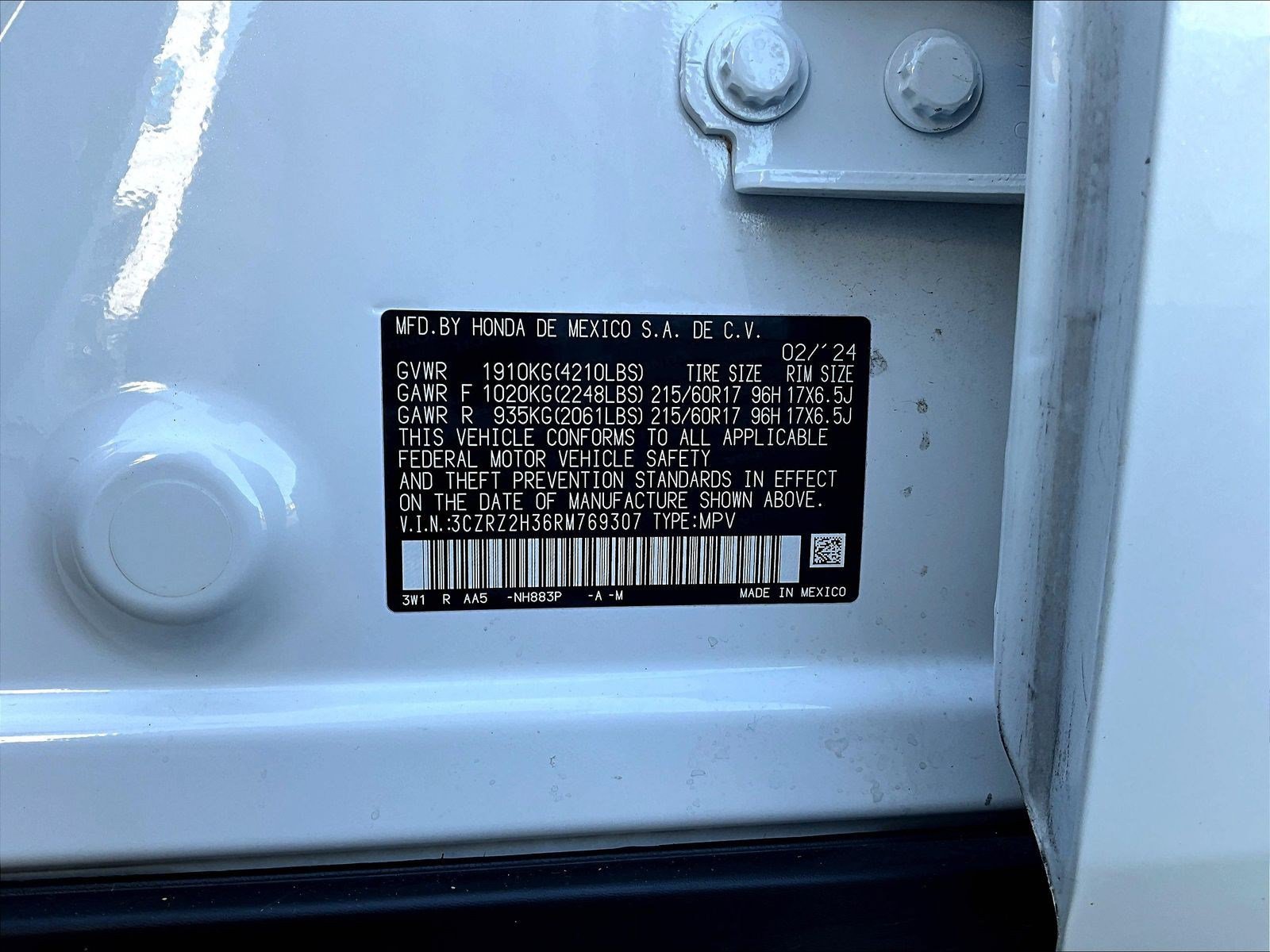 Used 2024 Honda HR-V LX image 17