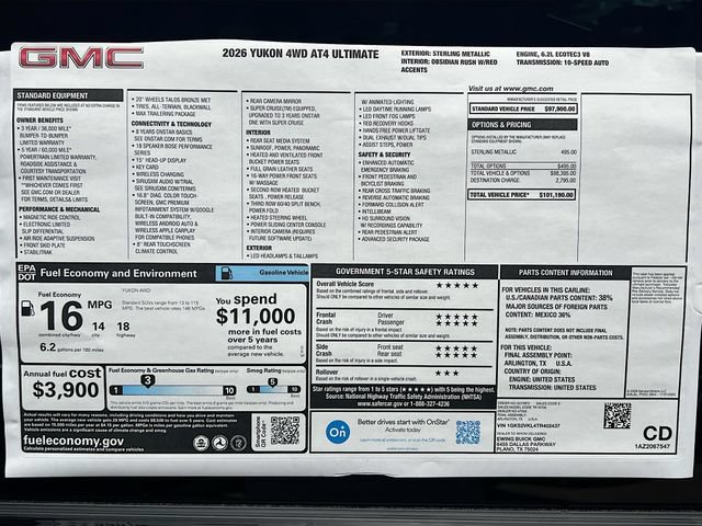 New 2026 GMC Yukon AT4 Ultimate AWD/4WD image 21