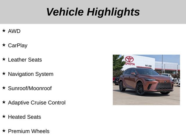 Used 2025 Lexus RX 350 Premium w/ Convenience Package AWD/4WD image 5