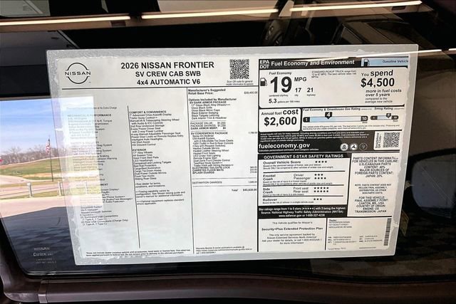 New 2026 Nissan Frontier SV w/ SV Convenience Package image 38