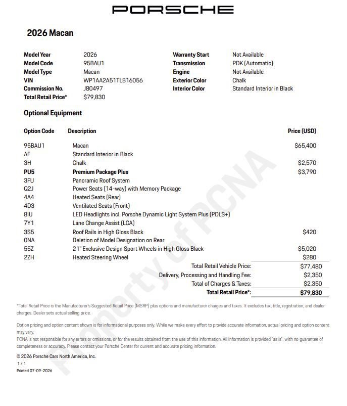 New 2026 Porsche Macan AWD/4WD image 6