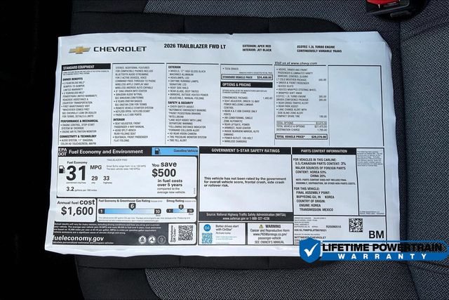 New 2026 Chevrolet TrailBlazer LT w/ Convenience Package FWD image 15